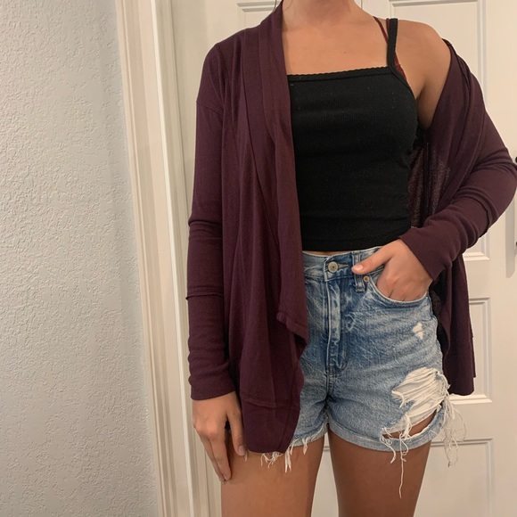 SO Sweaters - SO X-Small Maroon/Purple Cardigan